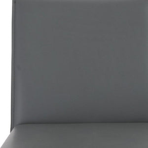 Homeroots Set Of Two 26" Gray Steel Low Back Counter Height Bar Chairs   400612