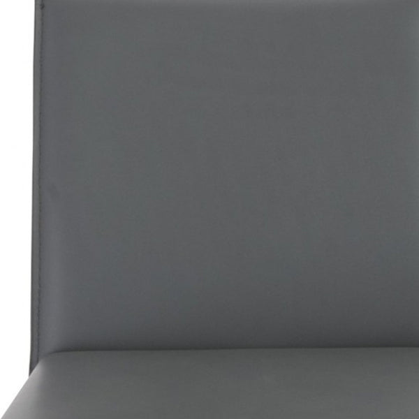 Homeroots Set Of Two 26" Gray Steel Low Back Counter Height Bar Chairs   400612