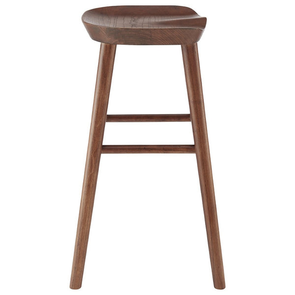 HomeRoots 25" Stylish Brown Backless Counter Height Bar Stool with Ergonomic Seat for Kitchen & Dining Use 400620