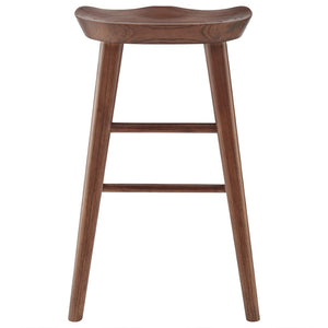 HomeRoots 25" Stylish Brown Backless Counter Height Bar Stool with Ergonomic Seat for Kitchen & Dining Use 400620
