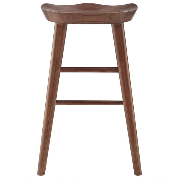 HomeRoots 25" Stylish Brown Backless Counter Height Bar Stool with Ergonomic Seat for Kitchen & Dining Use 400620