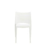 Homeroots Set Of Two White Heavy Duty Plastic Dining Side Chairs  Plastic 400640