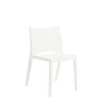 Homeroots Set Of Two White Heavy Duty Plastic Dining Side Chairs  Plastic 400640