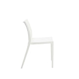 Homeroots Set Of Two White Heavy Duty Plastic Dining Side Chairs  Plastic 400640