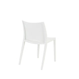 Homeroots Set Of Two White Heavy Duty Plastic Dining Side Chairs  Plastic 400640