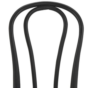 Homeroots Set Of Two Brown And Black Wood Curved Back Dining Side Chairs  Wood 400646