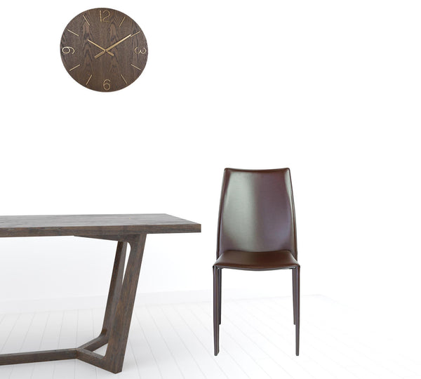 Homeroots Set Of Two All Dark Brown Stacking Chairs  Metal 400655