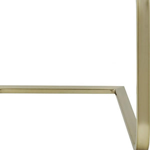 HomeRoots Set of Two Elegant White and Gold Upholstered Side Chairs for Modern Dining and Versatile Spaces 400664