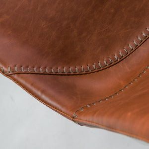 Homeroots Set Of Two Brown Faux Faux Leather Black Cantilever Chairs  Metal 400677