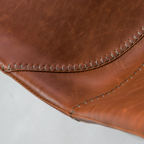 Homeroots Set Of Two Brown Faux Faux Leather Black Cantilever Chairs  Metal 400677