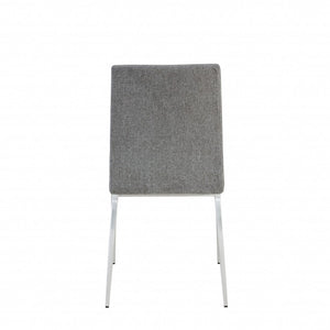 Homeroots Set Of Two Light Brown And Gray Stainless Steel Chairs  Metal 400684