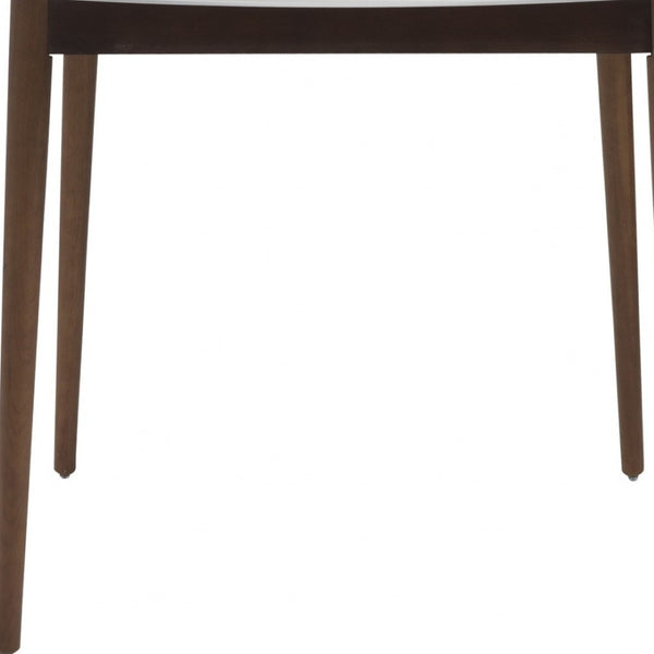HomeRoots 47" White and Brown Round Dining Table - Modern Two-Tone Design for Elegant Dining and Gatherings 400752