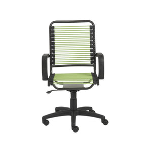 Homeroots Green And Black Adjustable Swivel Bungee Rolling Office Chair  Bungee 400766