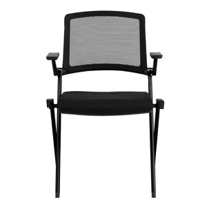 Homeroots Set Of Two Black Mesh Conference Office Chair  Mesh,Fabric 400776