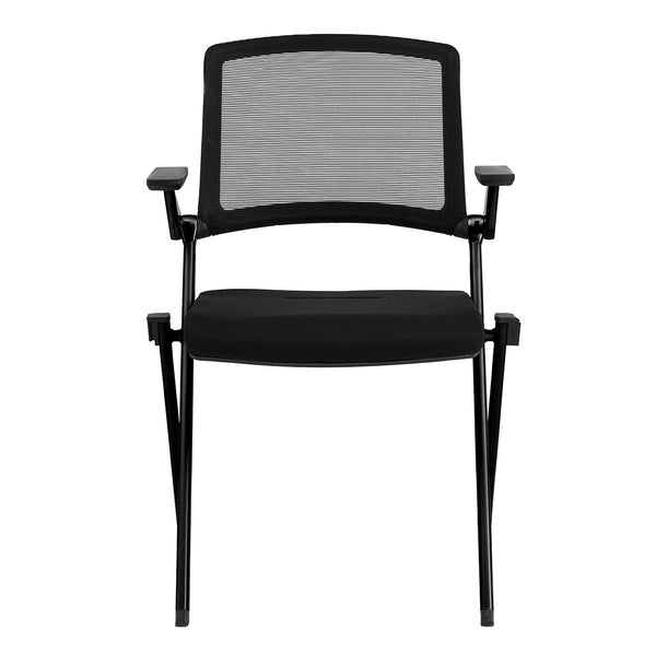 Homeroots Set Of Two Black Mesh Conference Office Chair  Mesh,Fabric 400776
