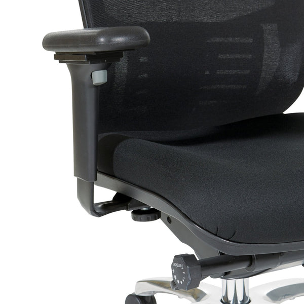 OSP Home Furnishings Mesh High Back Ergonomic Office Chair with Lumbar Support Padded Seat and Tilt Control 97720C-30