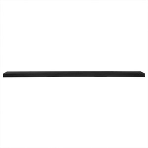 HomeRoots 75" Black Wooden Floating Shelf – Sleek Minimalist Wall-Mounted Decor for Modern Living Spaces & Storage 400824