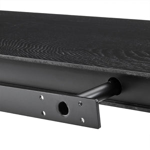 HomeRoots 75" Black Wooden Floating Shelf – Sleek Minimalist Wall-Mounted Decor for Modern Living Spaces & Storage 400824