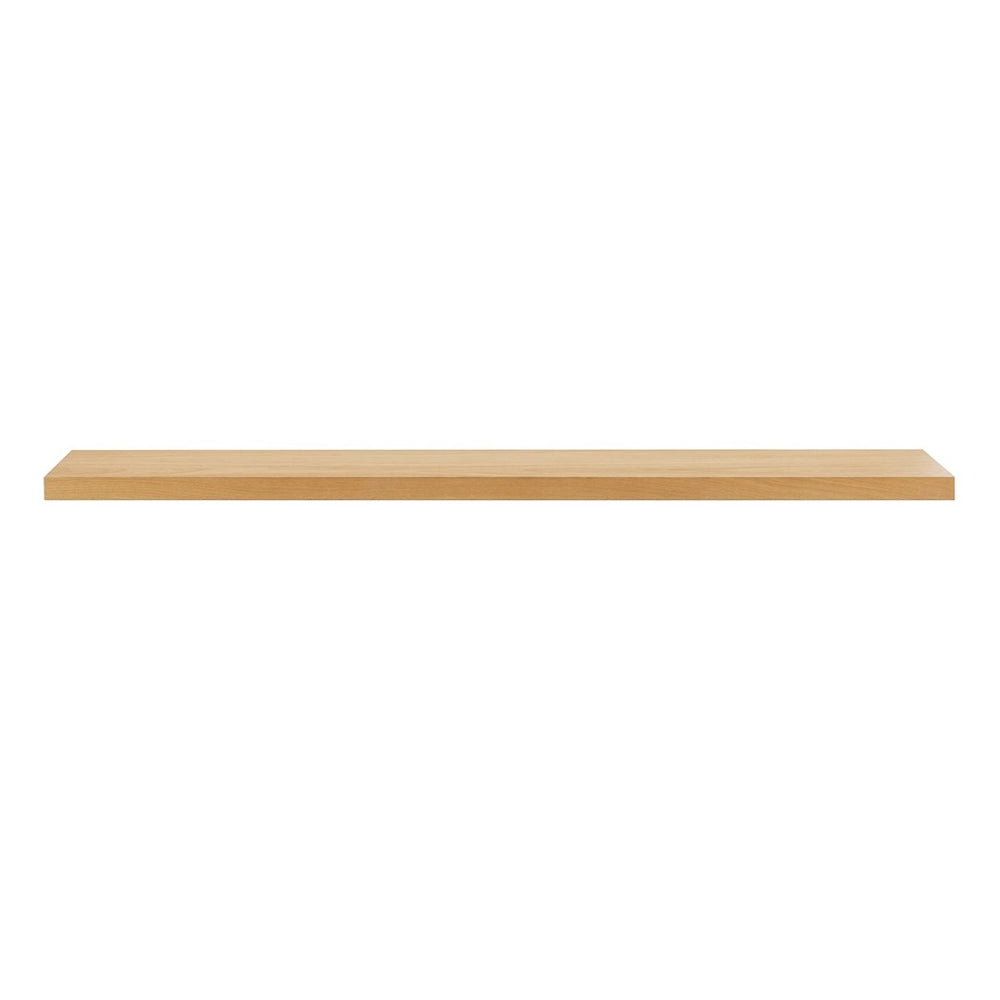 HomeRoots 75" Natural Wooden Floating Shelf - Minimalist Wall-Mount Storage for Modern & Traditional Spaces 400825