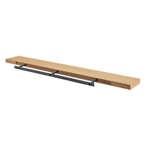 HomeRoots 75" Natural Wooden Floating Shelf - Minimalist Wall-Mount Storage for Modern & Traditional Spaces 400825