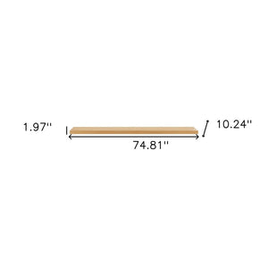 HomeRoots 75" Natural Wooden Floating Shelf - Minimalist Wall-Mount Storage for Modern & Traditional Spaces 400825