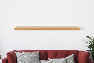 HomeRoots 75" Natural Wooden Floating Shelf - Minimalist Wall-Mount Storage for Modern & Traditional Spaces 400825