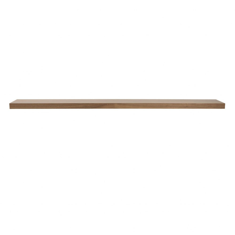 HomeRoots 75" Brown Wooden Floating Shelf – Elegant Wall-Mounted Display for Books, Décor & Kitchen Essentials 400826