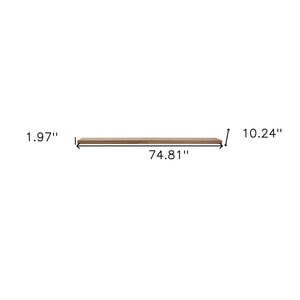 HomeRoots 75" Brown Wooden Floating Shelf – Elegant Wall-Mounted Display for Books, Décor & Kitchen Essentials 400826