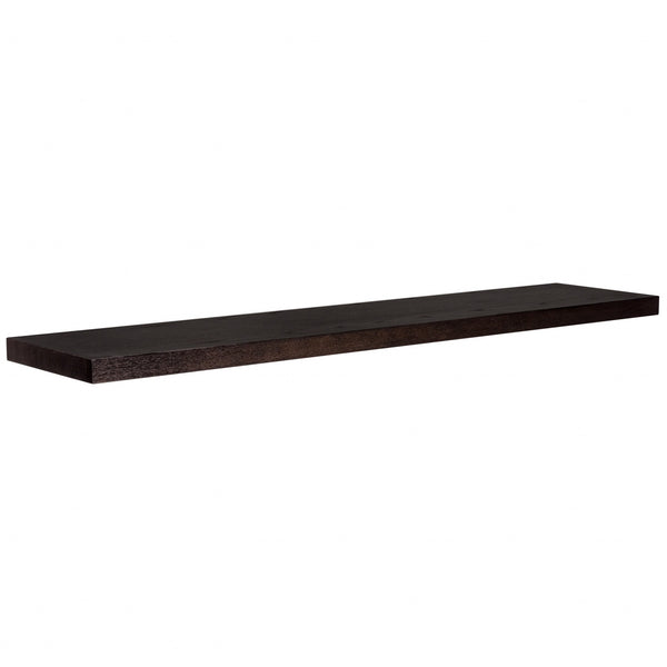 Homeroots 75" Espresso Wooden Wall Mounted Floating Shelf  Wood ,Veneer 400827