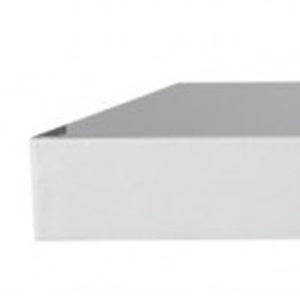 Homeroots 75" White Wooden Wall Mounted Floating Shelf  White Lacquered Mdf 400828