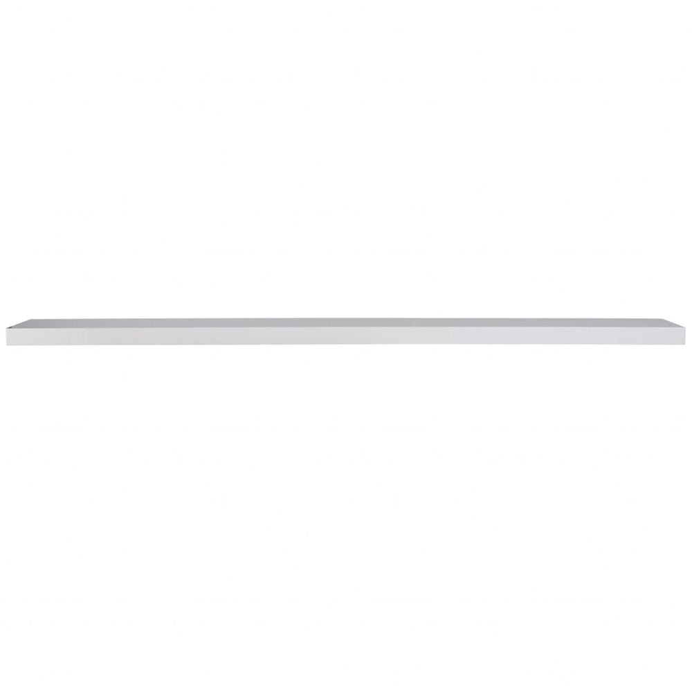 HomeRoots 75" White Wooden Floating Shelf - Modern Minimalist Wall-Mounted Storage for Home Décor & Organization 400828