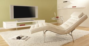 Homeroots 75" White Wooden Wall Mounted Floating Shelf  White Lacquered Mdf 400828