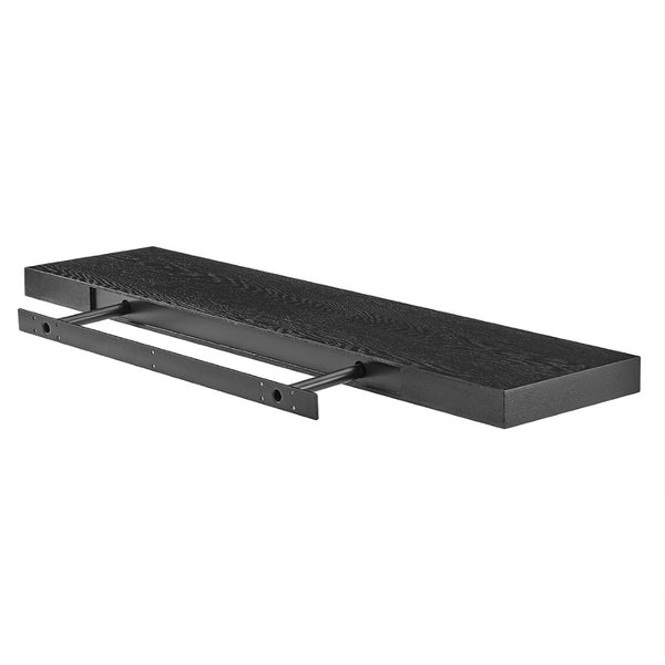 HomeRoots 43" Black Wooden Floating Shelf - Modern Minimalist Design for Stylish Storage & Display Solutions 400830