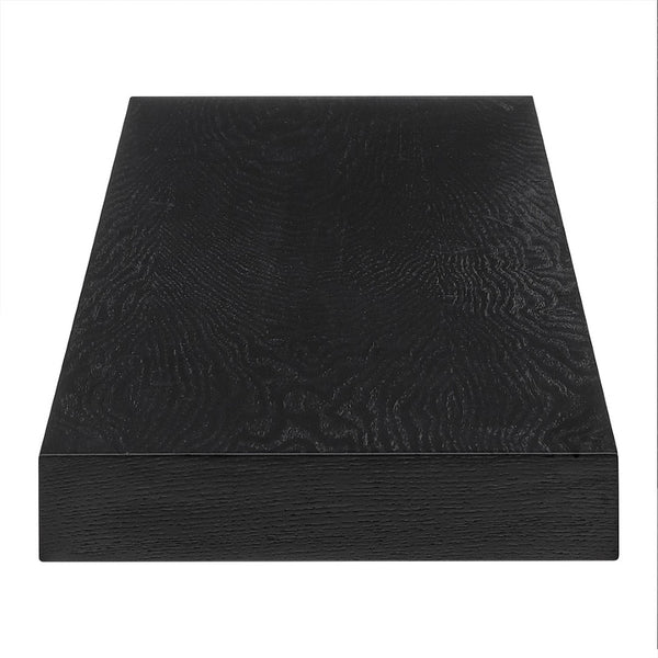 HomeRoots 43" Black Wooden Floating Shelf - Modern Minimalist Design for Stylish Storage & Display Solutions 400830