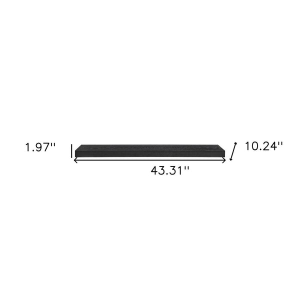 HomeRoots 43" Black Wooden Floating Shelf - Modern Minimalist Design for Stylish Storage & Display Solutions 400830