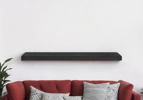 HomeRoots 43" Black Wooden Floating Shelf - Modern Minimalist Design for Stylish Storage & Display Solutions 400830