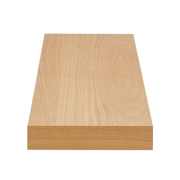 HomeRoots 43" Natural Light Brown Wooden Floating Shelf - Minimalist Design for Stylish Home Display & Storage 400831