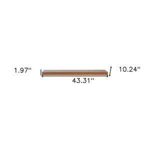 HomeRoots 43" Brown Wooden Floating Shelf - Minimalist Walnut Display Shelf for Modern Home Decor & Storage 400832