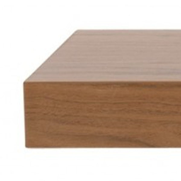 HomeRoots 43" Brown Wooden Floating Shelf - Minimalist Walnut Display Shelf for Modern Home Decor & Storage 400832