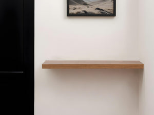 HomeRoots 43" Brown Wooden Floating Shelf - Minimalist Walnut Display Shelf for Modern Home Decor & Storage 400832
