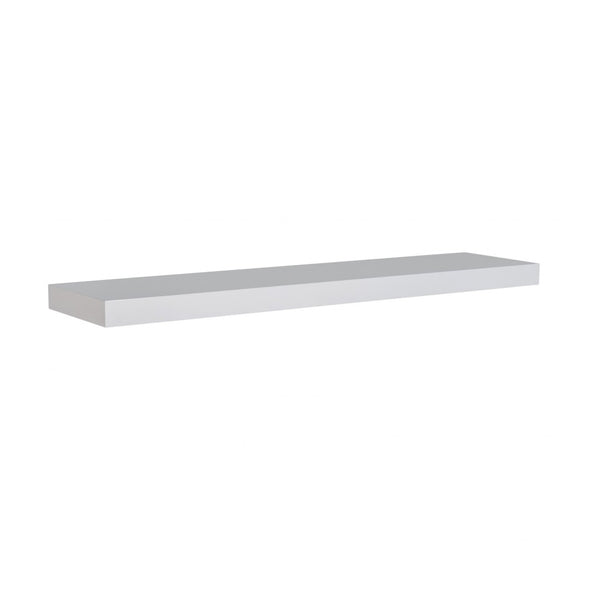 HomeRoots 43" White Floating Shelf – Sleek Minimalist Wall-Mounted Display for Home Décor & Essentials 400834