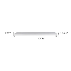 HomeRoots 43" White Floating Shelf – Sleek Minimalist Wall-Mounted Display for Home Décor & Essentials 400834