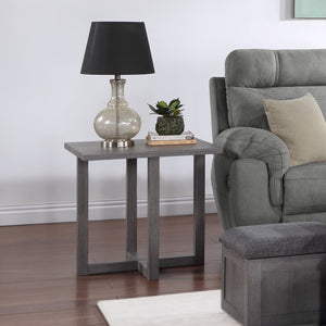 English Elm Montalbano Farmhouse Square Coffee Table with Nesting Stools and Cross Base Side B2749S00281