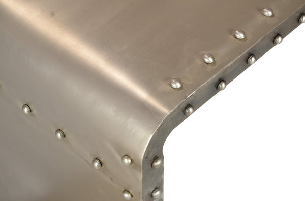 Homeroots Bench Shaped Metal Coffee Table   400851