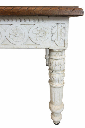 Homeroots Brown And White Decorative Coffee Table   400858