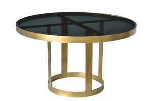 Homeroots Round Black And Gold Modern Coffee Table   400862