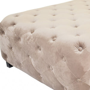 Homeroots Velvety Beige Modern Square Coffee Table   400873