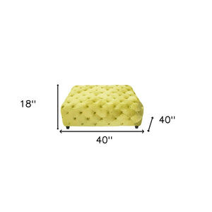 Homeroots Velvety Green Modern Square Coffee Table   400874