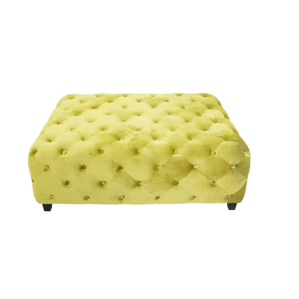 Homeroots Velvety Green Modern Square Coffee Table   400874