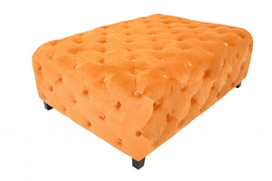 Homeroots Velvety Orange Modern Square Coffee Table   400875